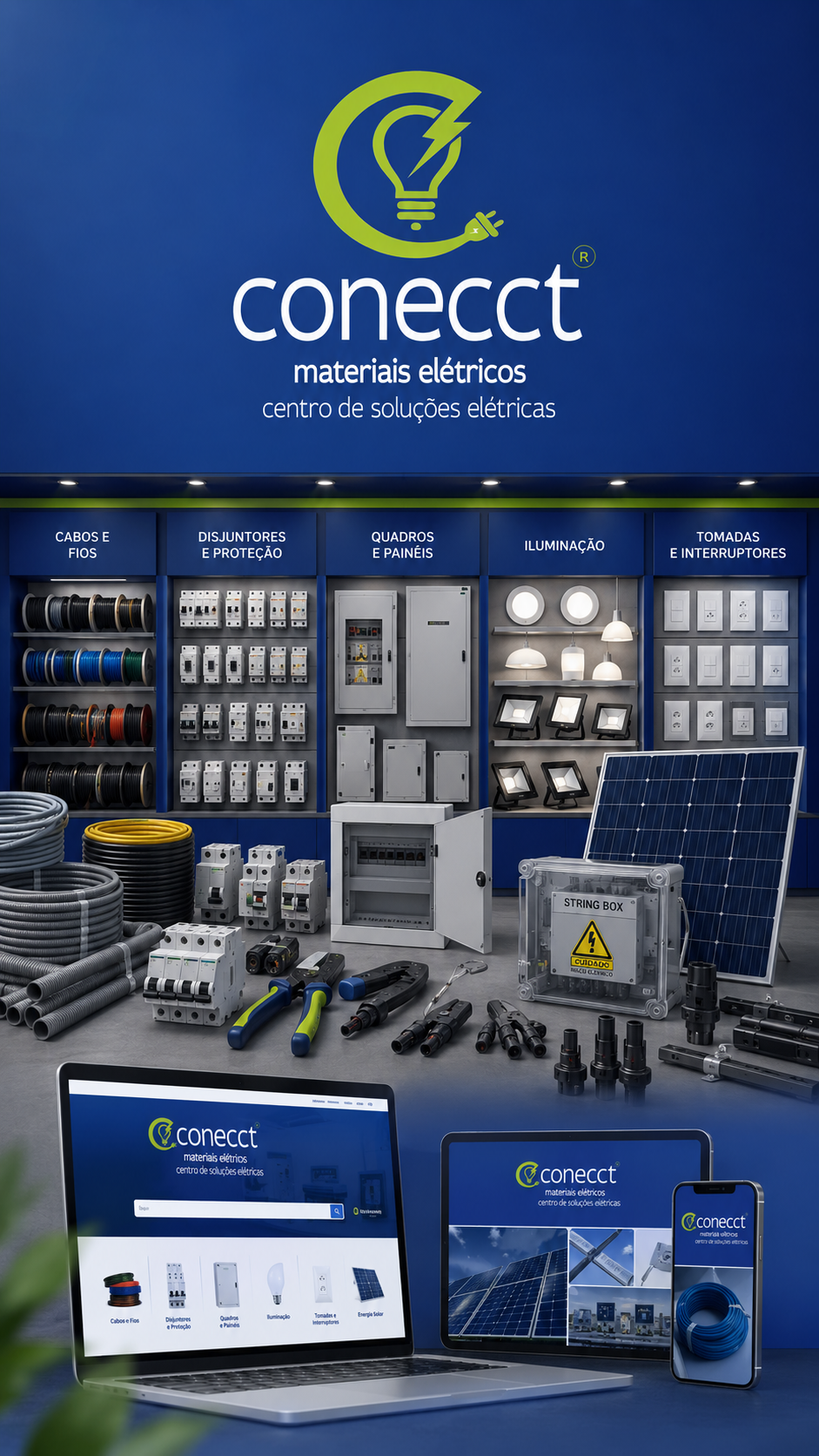Case Conecct Materiais Elétricos desenvolvido pela Conecct Mídia